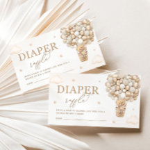 Teddy Bear Neutral Baby Shower Diaper Raffle