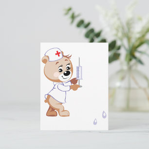 Teddy Bear Nurse Invitations