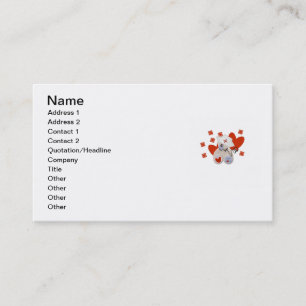Teddy Bear Nurse Love Tshirts and Gifts Business Card