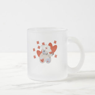 Teddy Bear Nurse Love Tshirts and Gifts Frosted Glass Coffee Mug