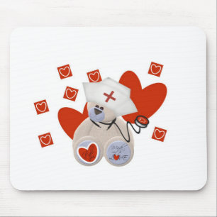 Teddy Bear Nurse Love Tshirts and Gifts Mouse Mat