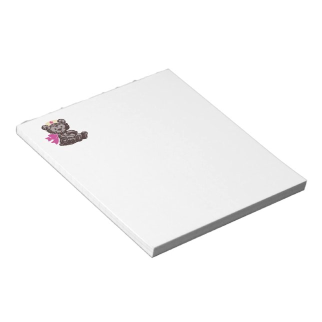 Teddy Bear Nurse (Pink) Notepad (Angled)