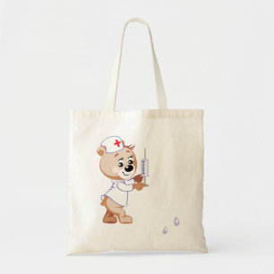 Teddy Bear Nurse Tote Bag