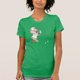 Teddy Bear Nurse Womens T-Shirt