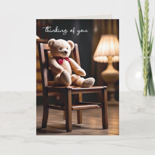 Teddy Bear On A Chair Card (Front)