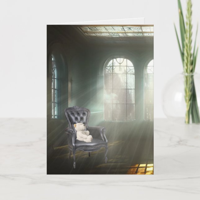 Teddy Bear On A Chair  Card (Front)