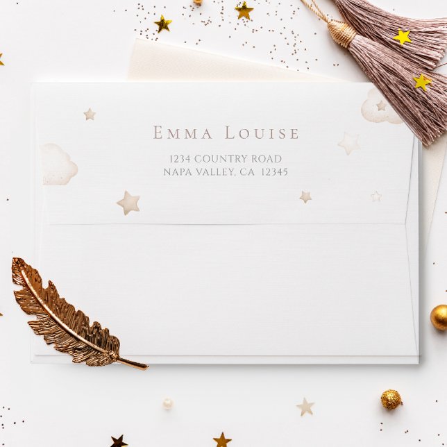 Teddy Bear Over The Moon Neutral Baby Shower  Envelope (Creator Uploaded)