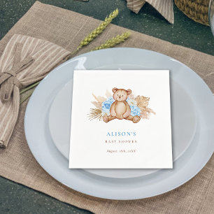 Teddy Bear Pampas Grass baby Napkin