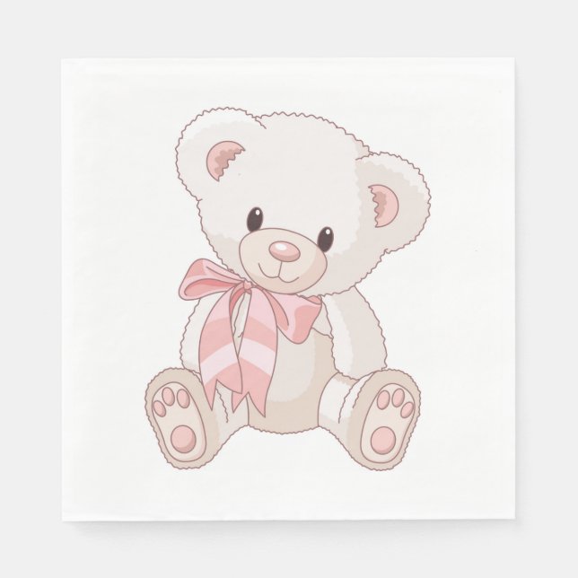 Teddy Bear Paper Napkins (Front)