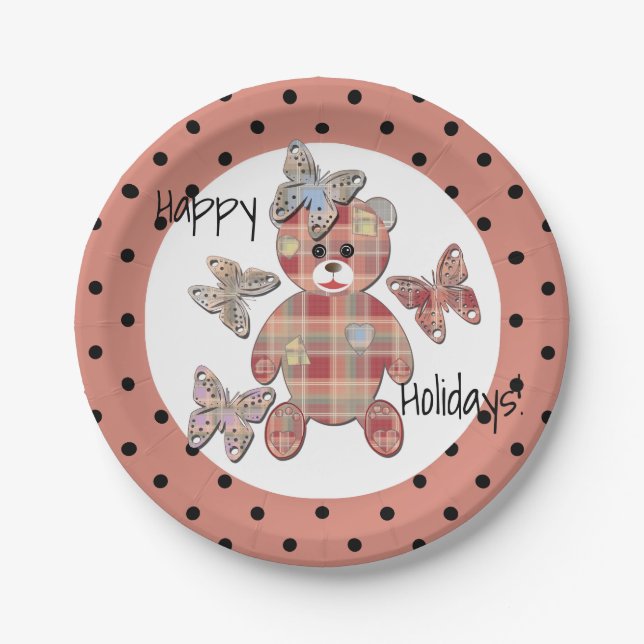 Teddy bear paper plate (Front)