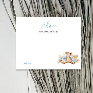 Teddy Bear Parents-to-be Advice Card