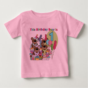 Teddy Bear Party 1st Birthday tshirts and Gifts