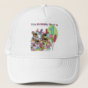 Teddy Bear Party 1st Birthday tshirts and Gifts Trucker Hat