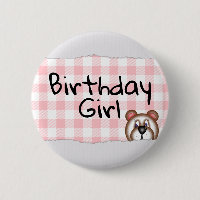 Teddy Bear Peekaboo birthday girl