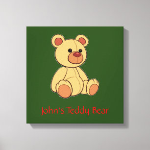 Teddy Bear Personalised Canvas Print