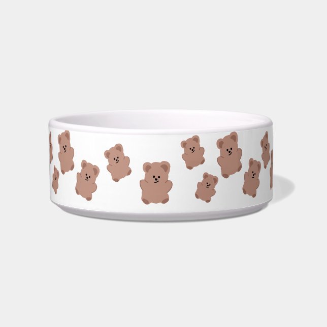 Teddy Bear Pet Food Bowl (Front)