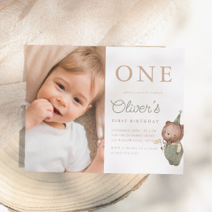Teddy Bear Photo First Birthday Party Budget