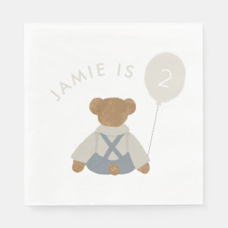 Teddy Bear Picnic Baby Birthday Napkin