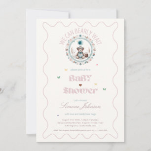 Teddy Bear Picnic Boho Baby Shower Theme Girls Invitation
