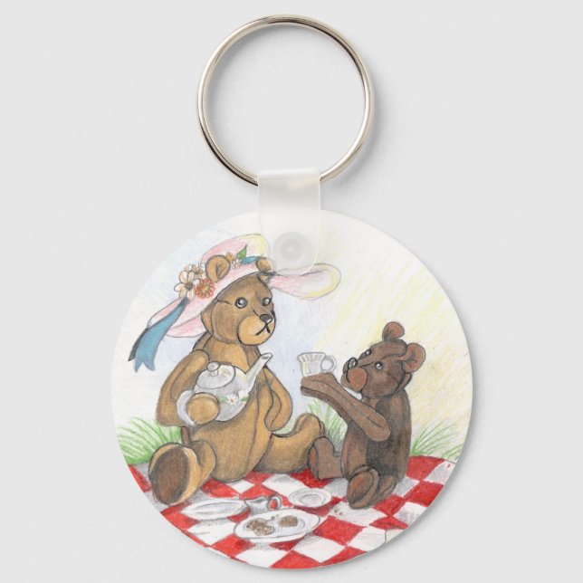 Teddy Bear Picnic~keychain Key Ring (Front)