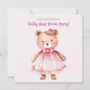 Teddy Bear Picnic Party Invitation