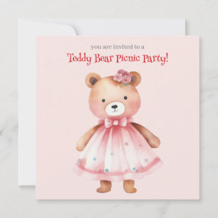 Teddy Bear Picnic Party  Invitation