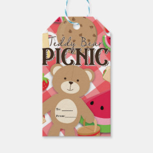 Teddy Bear Picnic Summer Birthday Party Favour Gift Tags