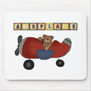 Teddy Bear Pilot Tshirts and Gifts Mouse Mat