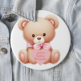 Teddy Bear Pink 6 Cm Round Badge
