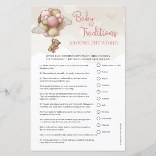 Teddy bear pink Baby Traditions around the world