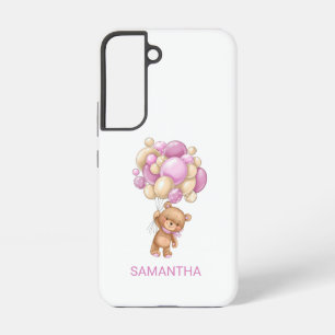 Teddy Bear Pink Balloon  Samsung Galaxy Case