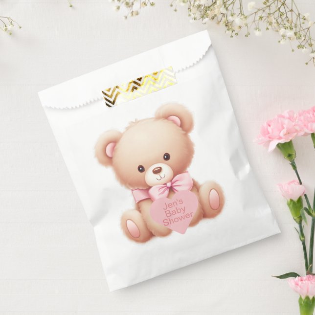 Teddy Bear Pink Favour Bags (Sealed)