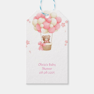 TEDDY BEAR PINK GIFT TAGS