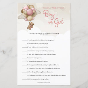 Teddy bear pink ivory Guess Boy Or Girl tales