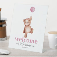 Teddy Bear Pink Welcome