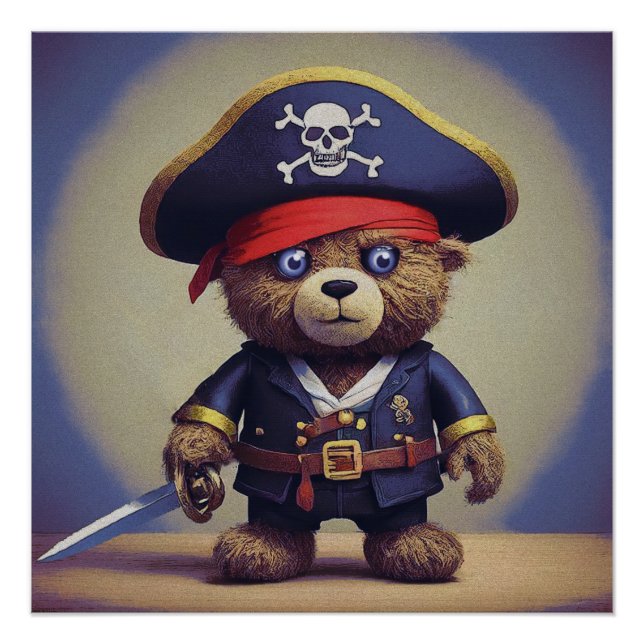 Teddy Bear Pirate Poster (Front)
