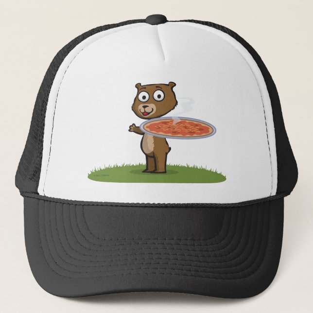 Teddy Bear Pizza Trucker Hat (Front)