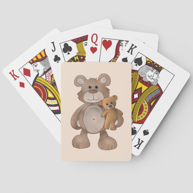 teddy bear playing cards (Back)