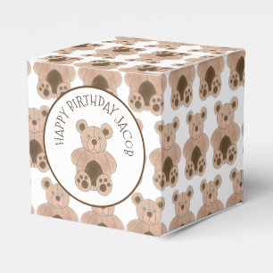 Teddy Bear Plush Stuffed Animal Birthday Party Favour Box