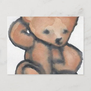 Teddy Bear Pondering CricketDiane Designer Stuff Postcard