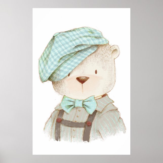 Teddy Bear Portrait Poster (Front)