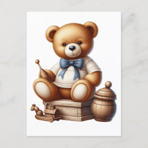 Teddy bear postcard