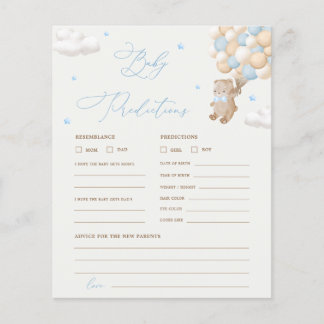 Teddy Bear Predictions & Advice Baby Shower Game