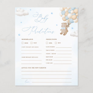 Teddy Bear Predictions & Advice Baby Shower Game