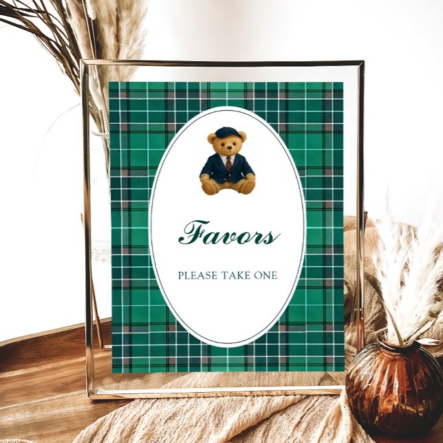 Teddy Bear Preppy Baby Shower Favours Poster (Creator Uploaded)