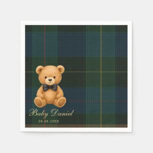 Teddy Bear Preppy Baby Shower Napkin