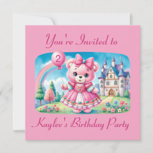 Teddy Bear Princess Invitation