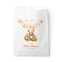 Teddy Bear Pumpkin Bearly Wait neutral Baby Shower