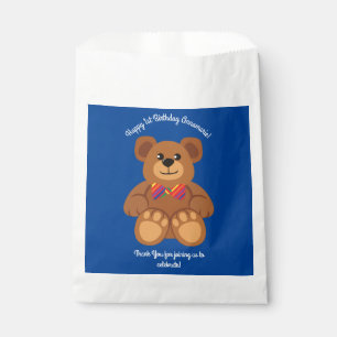Teddy Bear Rainbow Cute 1st Birthday Party Favour Bags