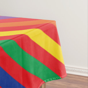 Teddy Bear Rainbow Cute 1st Birthday Party Tablecloth